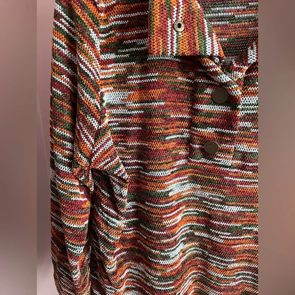 Ruby Rd. Multicolor Striped Knit Pullover Sweater - Picture 2 of 4